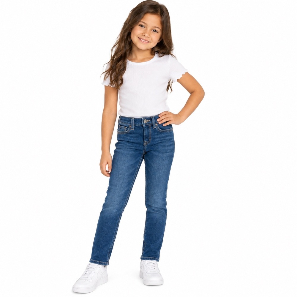 Old Navy Girls Skinny Built-In Flex Jeans Medium Wash Denim Size 5